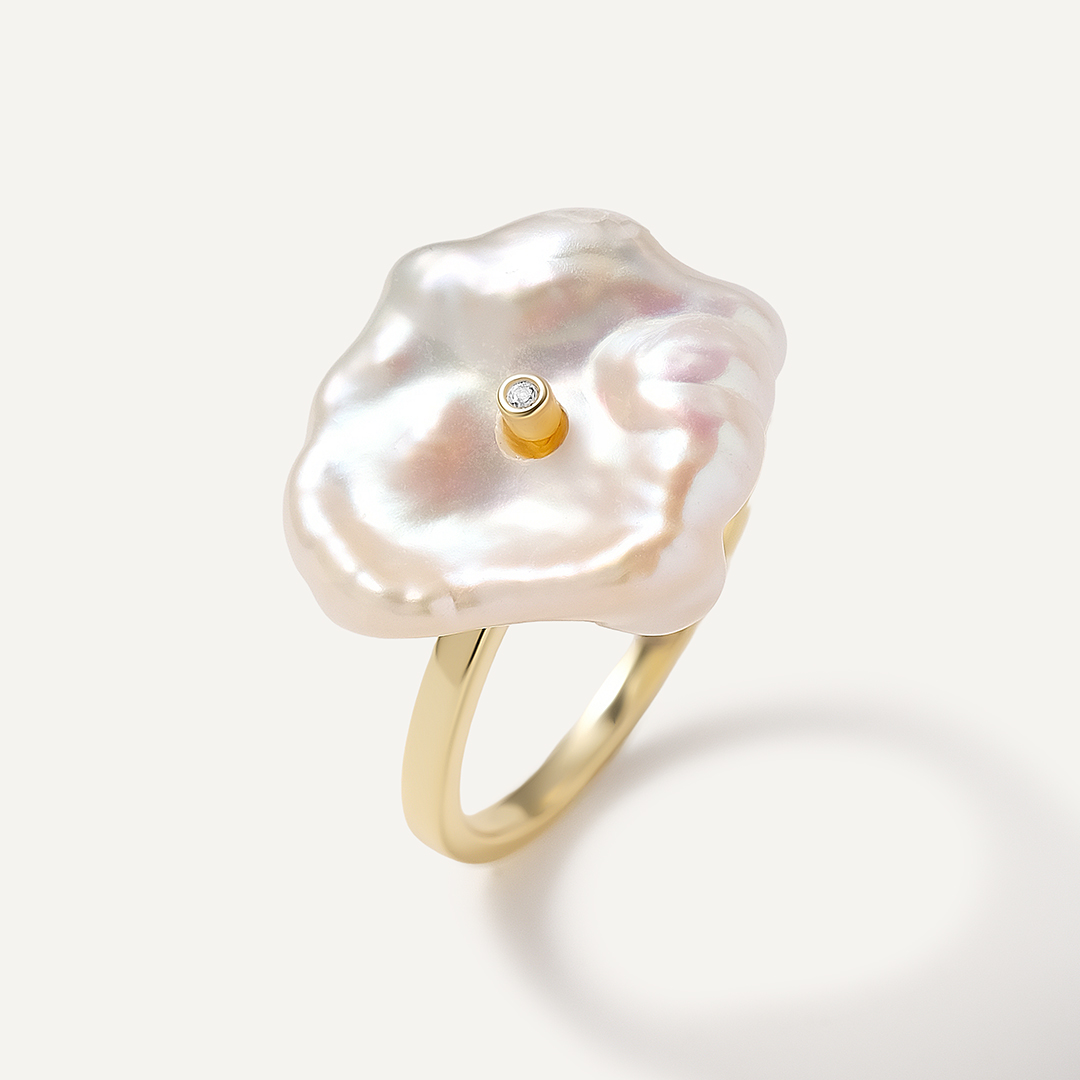 Серебряное кольцо с жемчугом