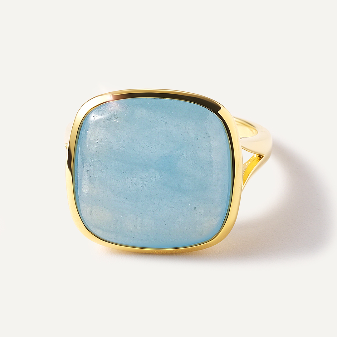 Серебряное кольцо с аквамарином