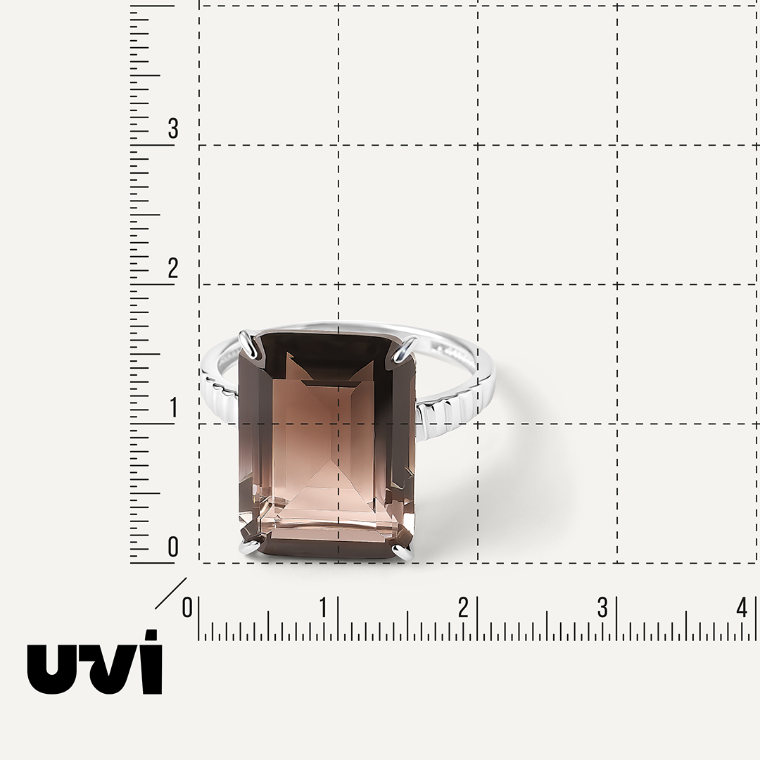 Серебряное кольцо с раухцитрином