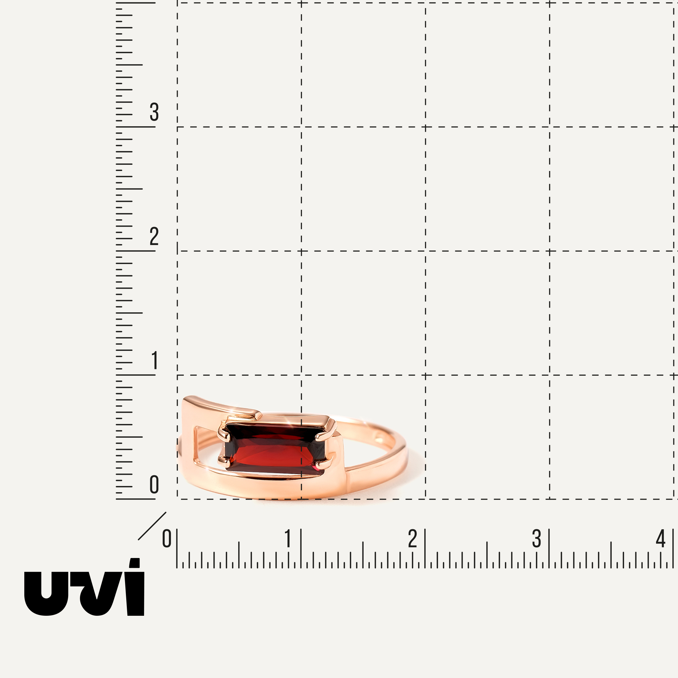 Серебряное кольцо с гранатом