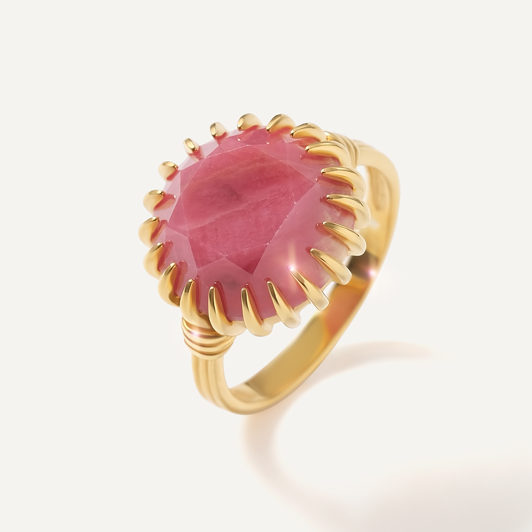 Серебряное кольцо с родонитом