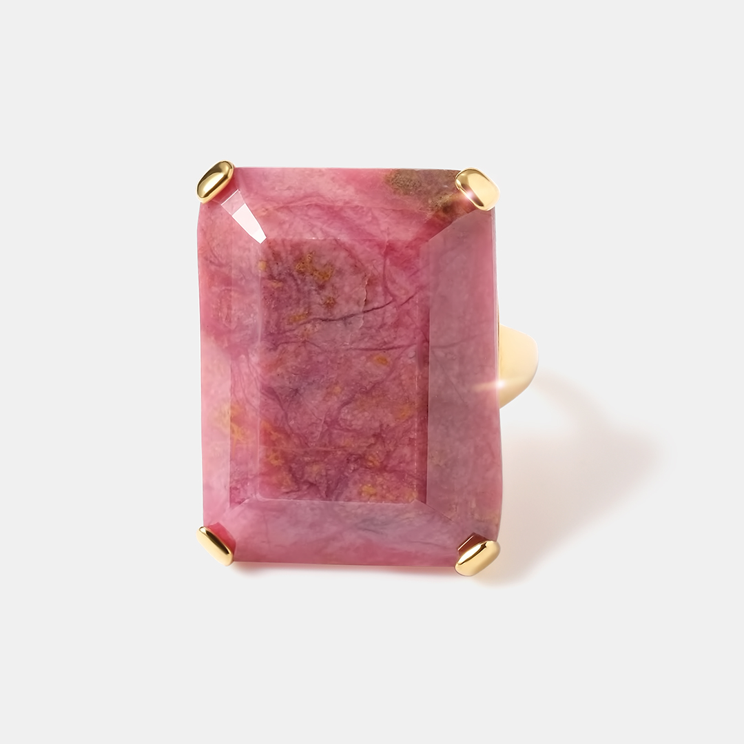 Серебряное кольцо с родонитом