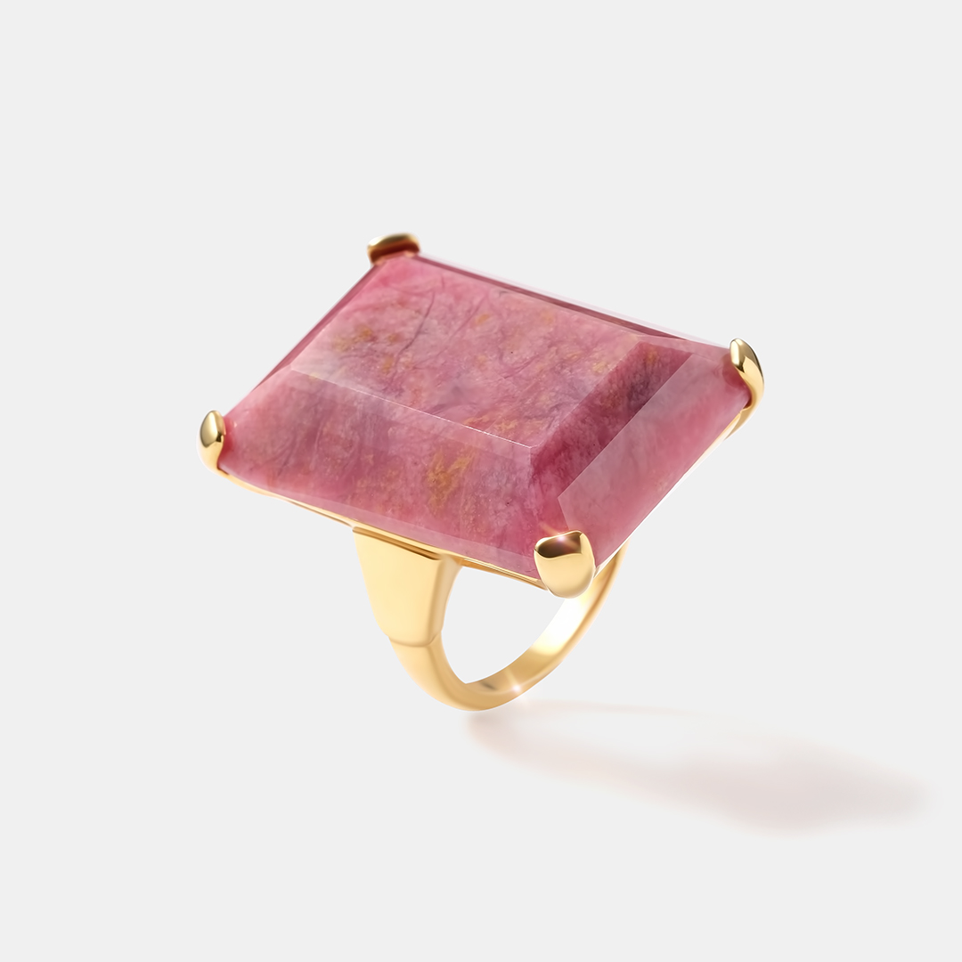 Серебряное кольцо с родонитом