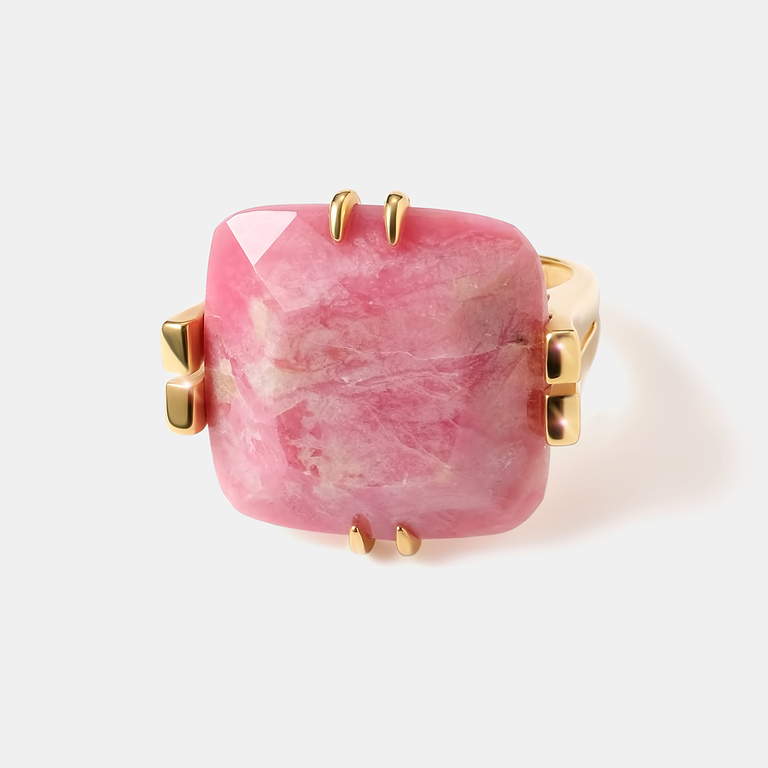 Серебряное кольцо с родонитом