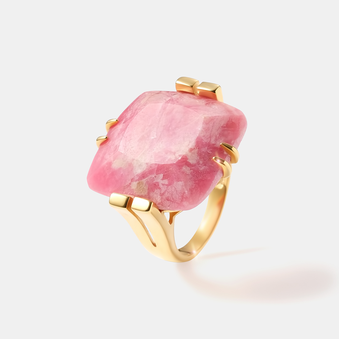 Серебряное кольцо с родонитом