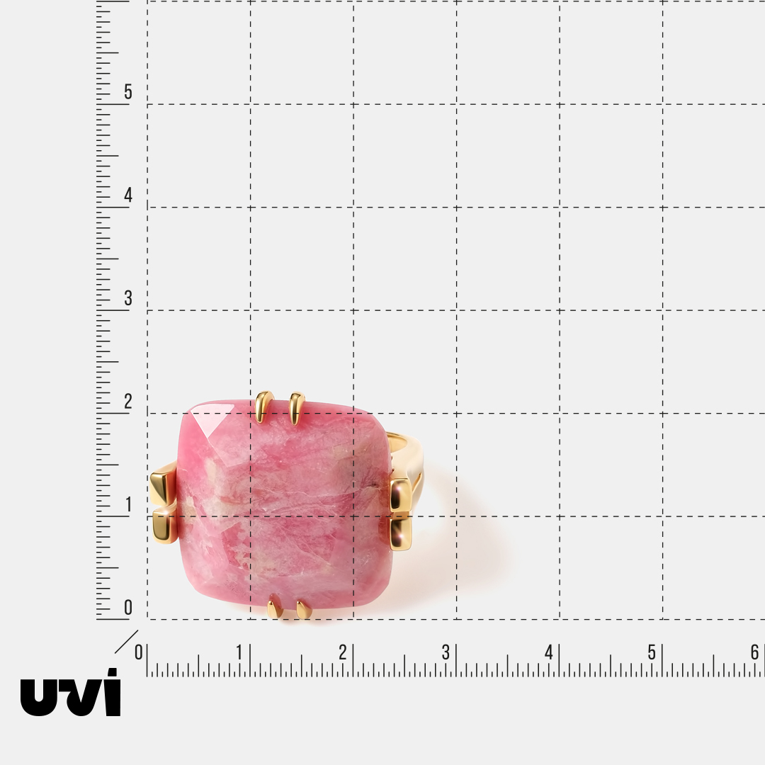 Серебряное кольцо с родонитом