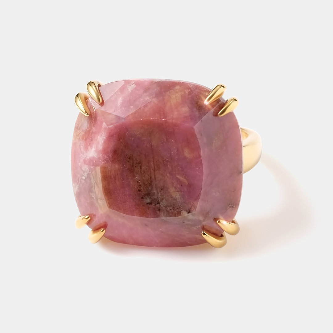 Серебряное кольцо с родонитом