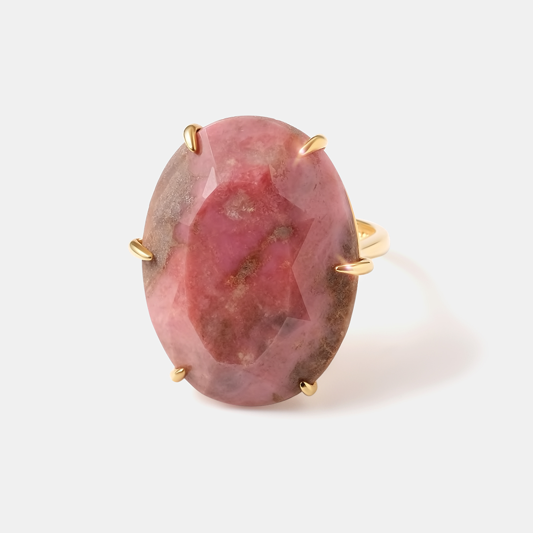 Серебряное кольцо с родонитом