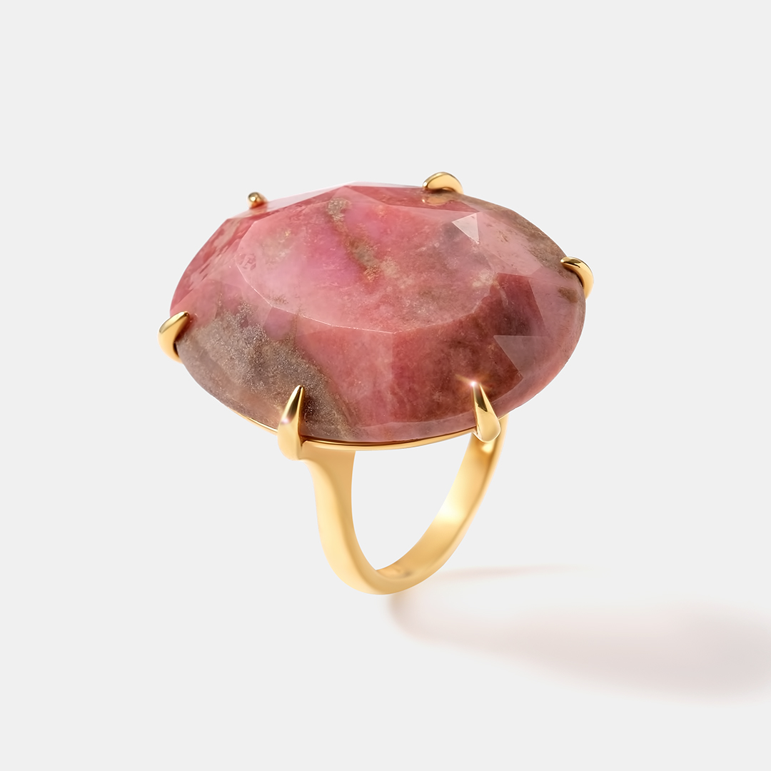 Серебряное кольцо с родонитом