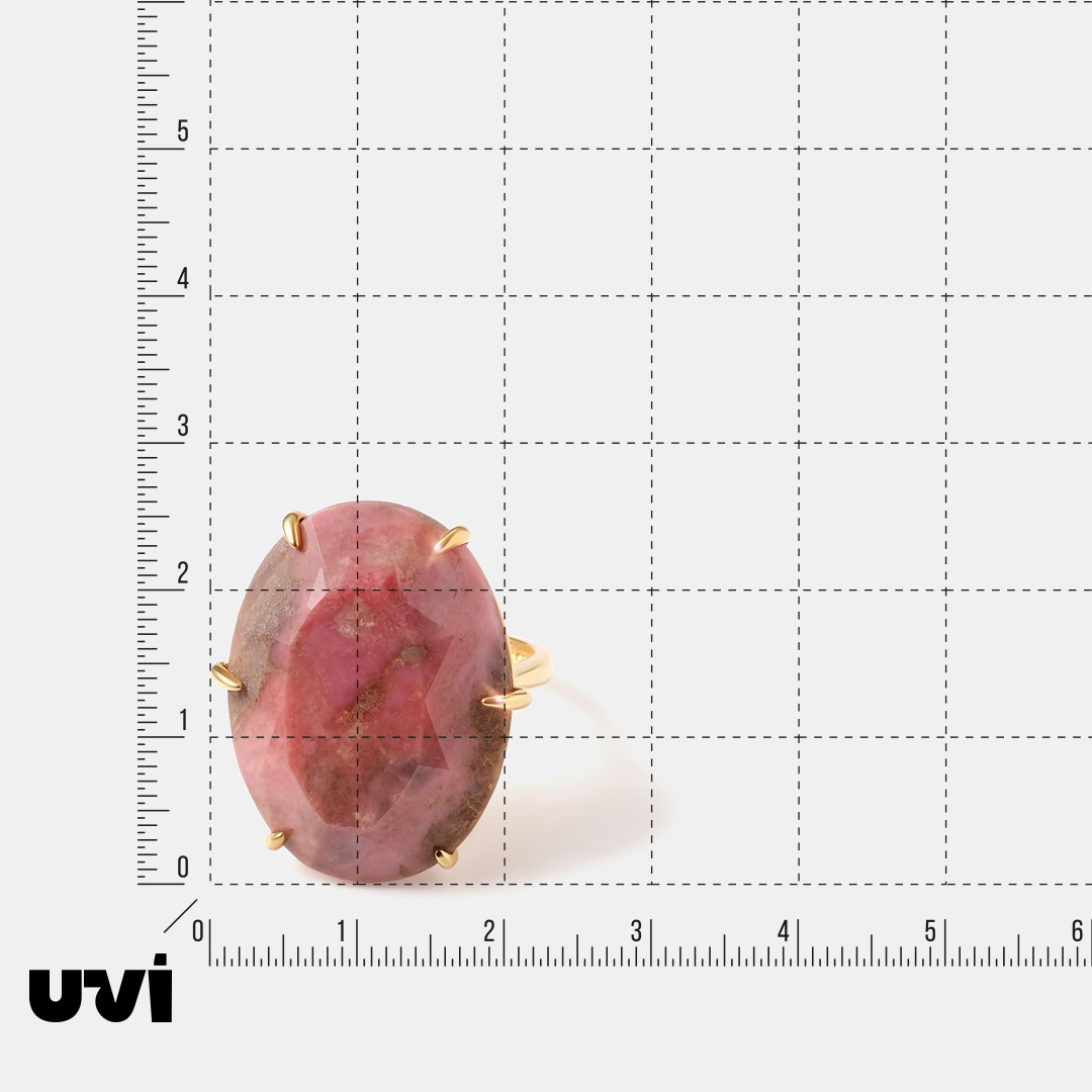 Серебряное кольцо с родонитом