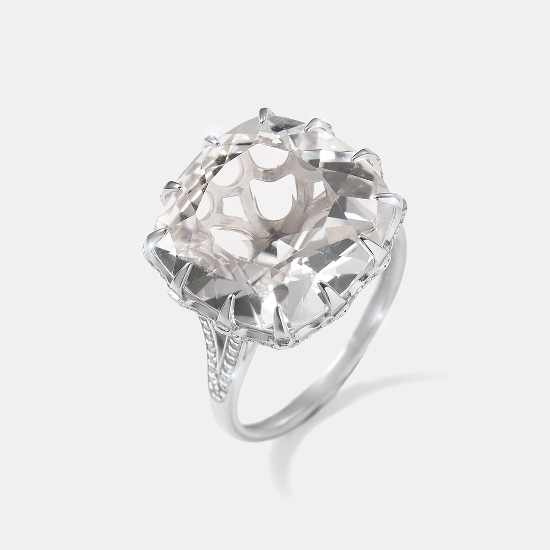 Серебряное кольцо с горным хрусталем