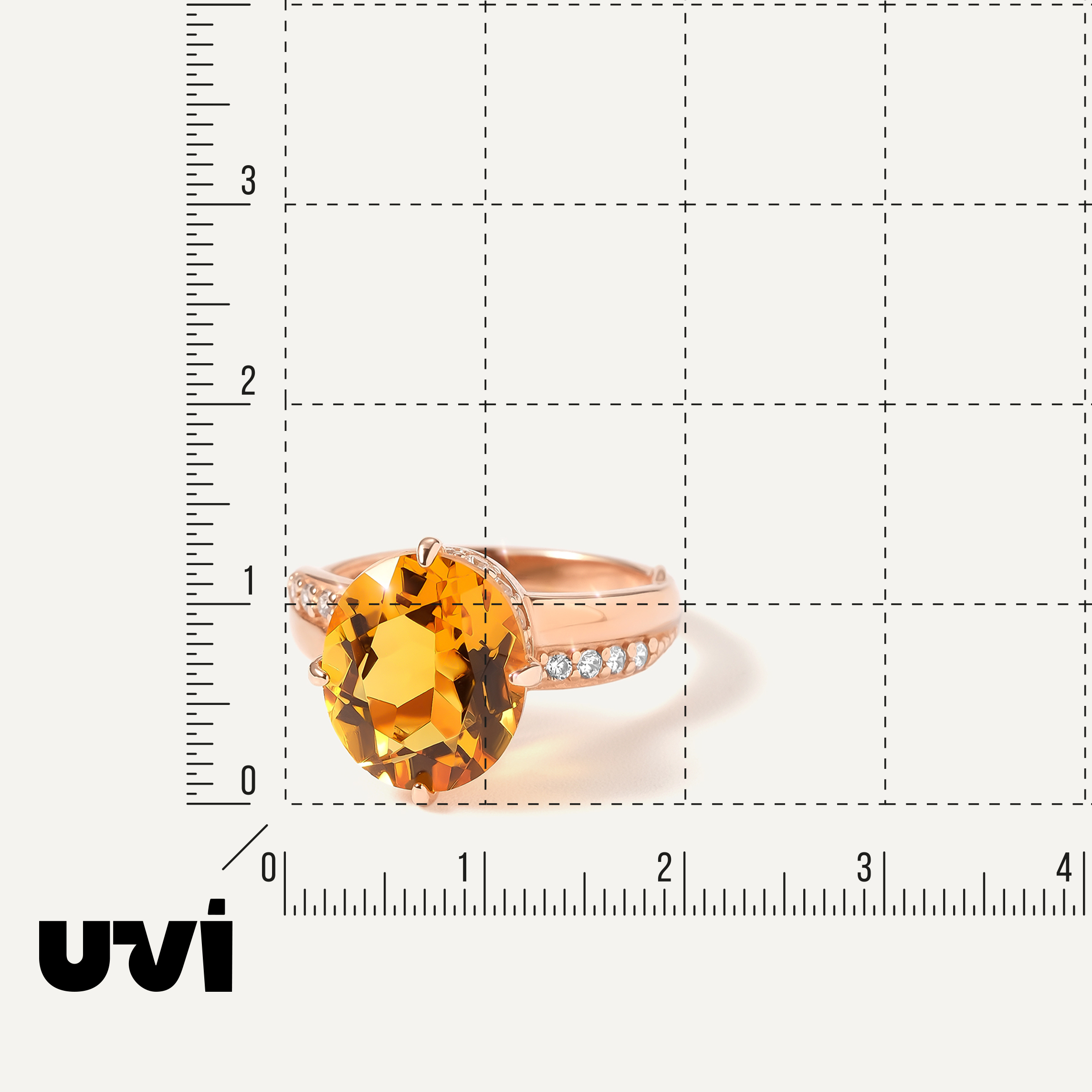 Серебряное кольцо с цитрином