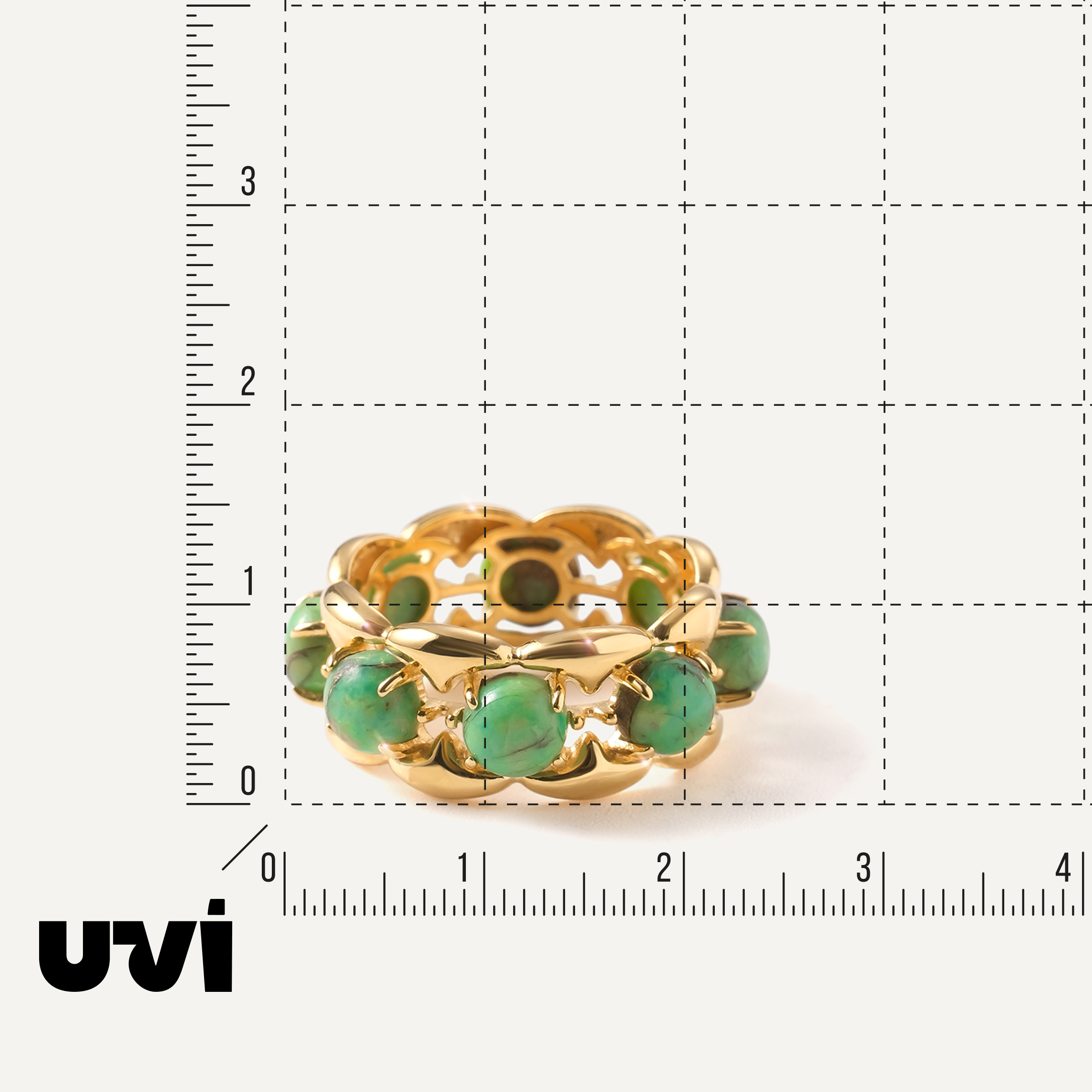 Серебряное кольцо с зеленой бирюзой