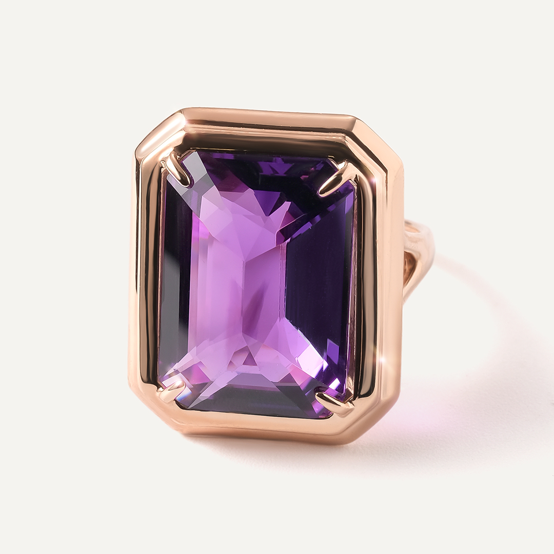 Серебряное кольцо с аметистом