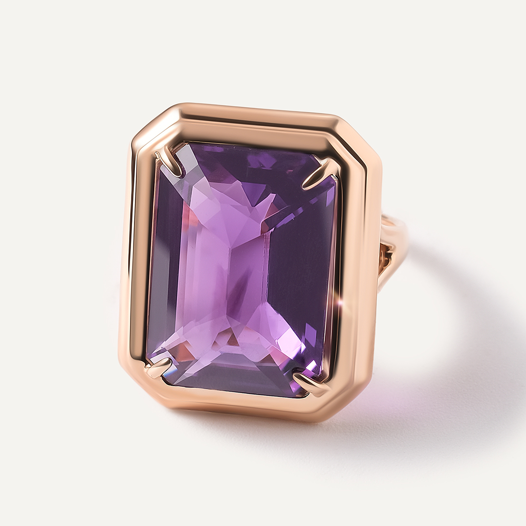 Серебряное кольцо с аметистом