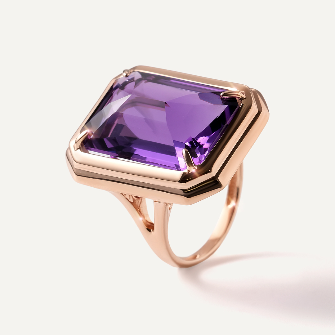 Серебряное кольцо с аметистом