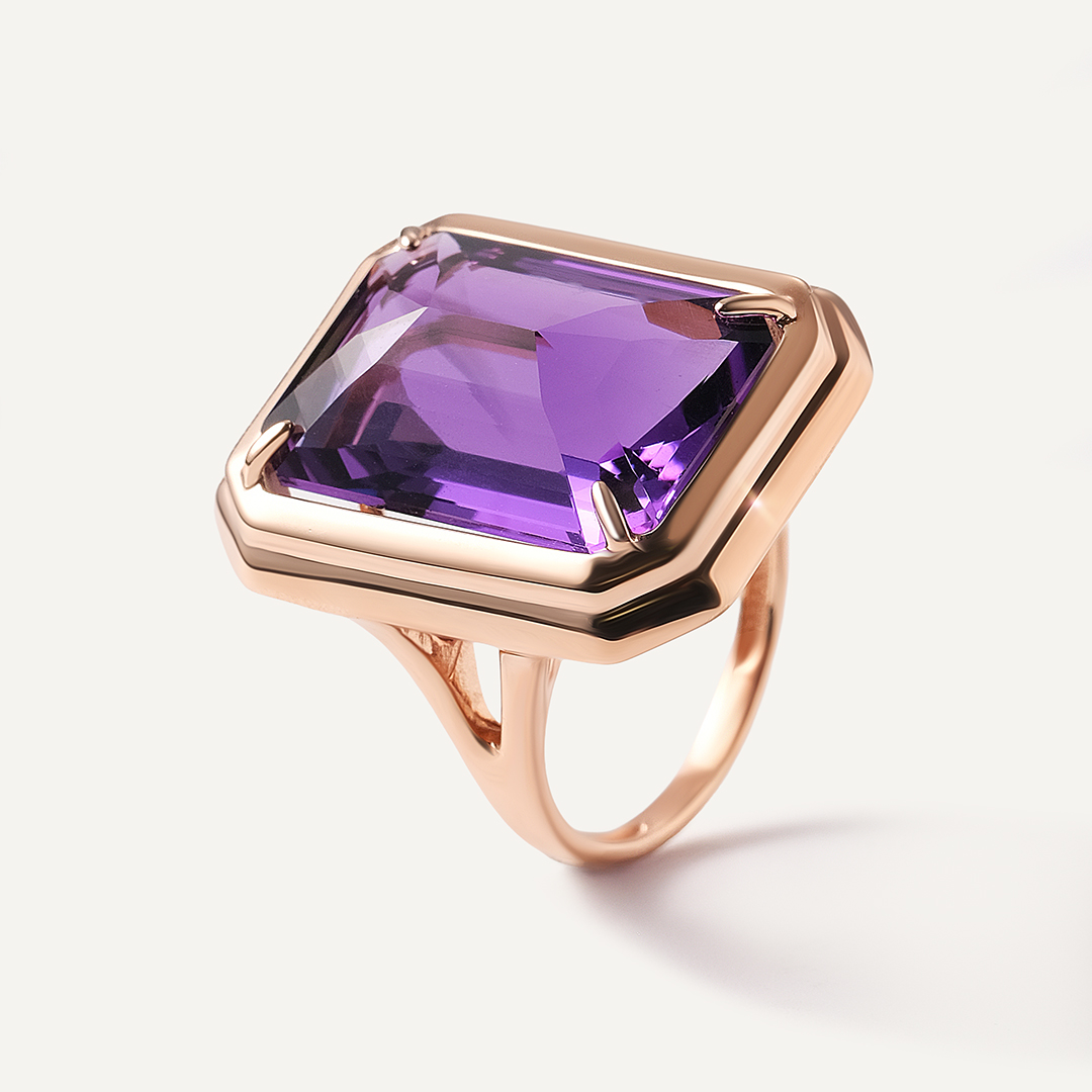 Серебряное кольцо с аметистом