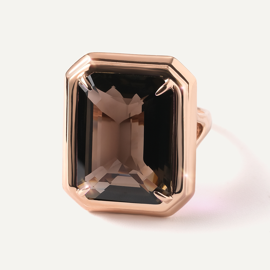 Серебряное кольцо с раухтопазом