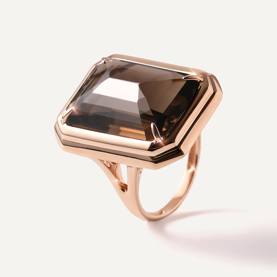 Серебряное кольцо с раухтопазом