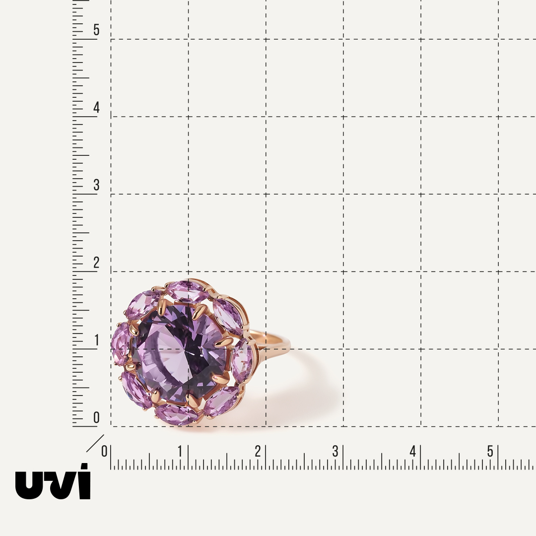 Серебряное кольцо с аметистами