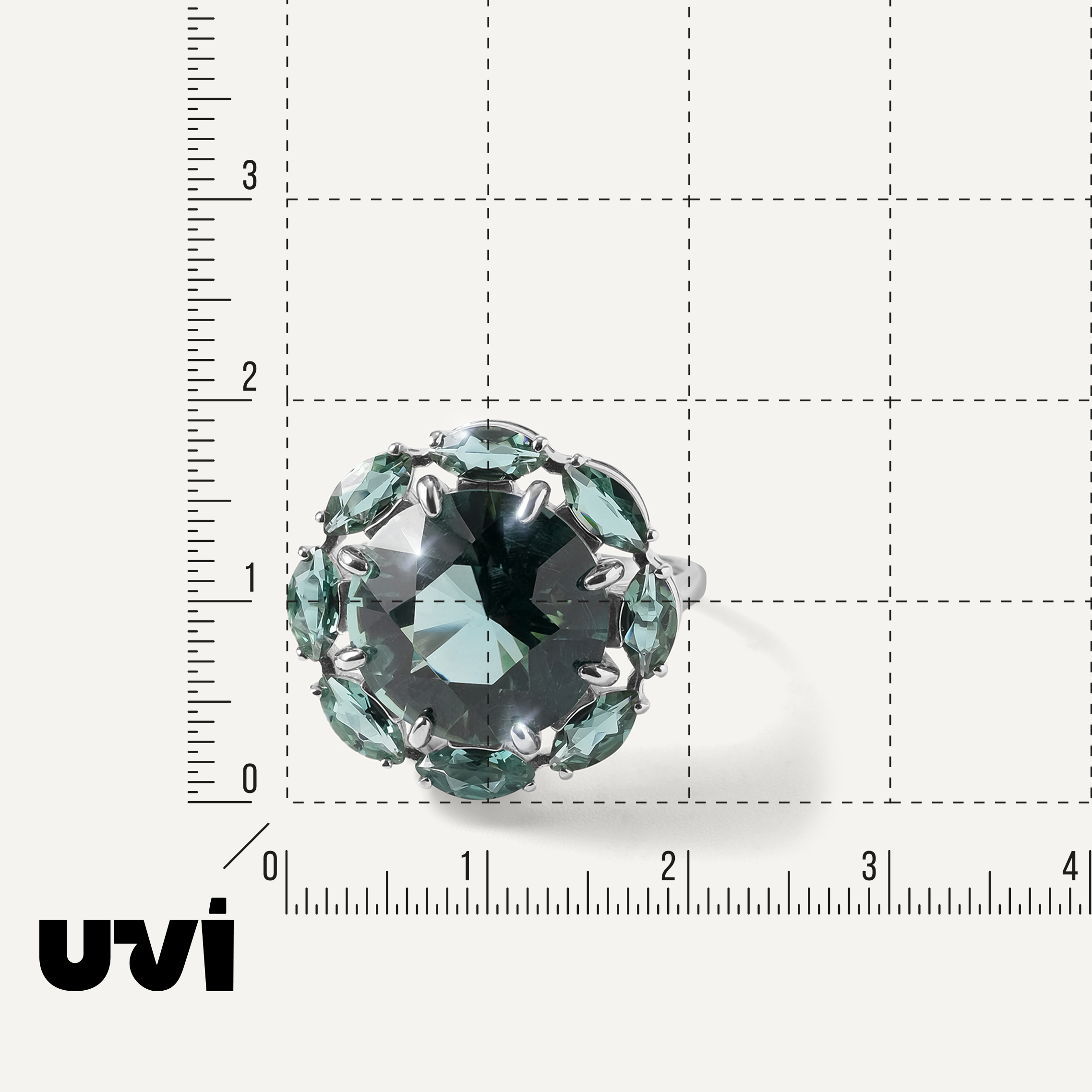 Серебряное кольцо с празиолитами