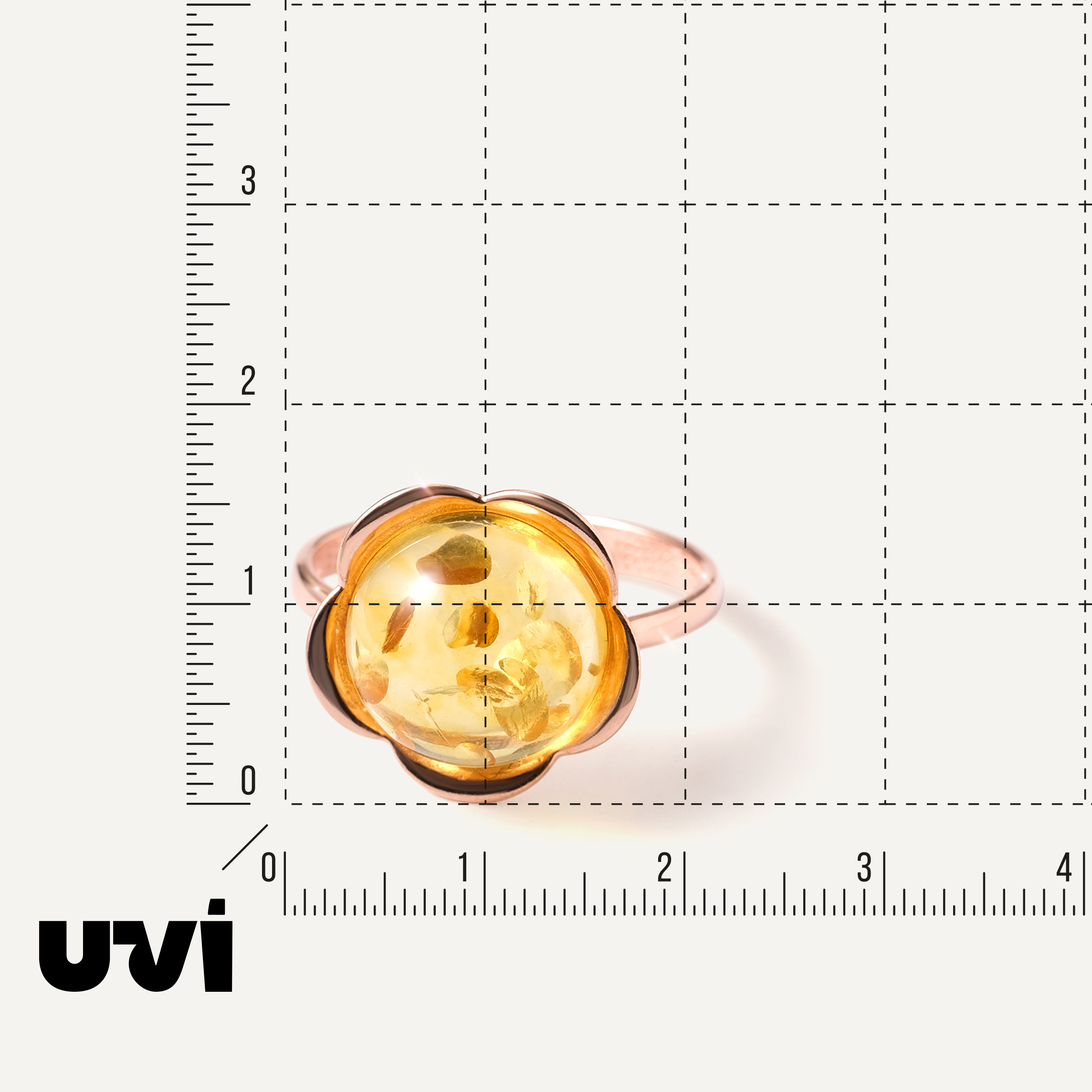 Серебряное кольцо с янтарем