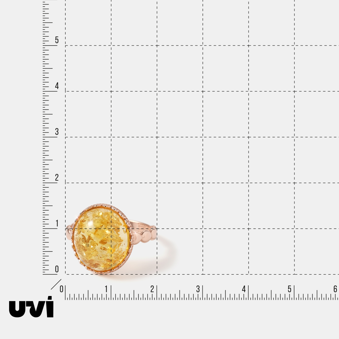 Серебряное кольцо с янтарем