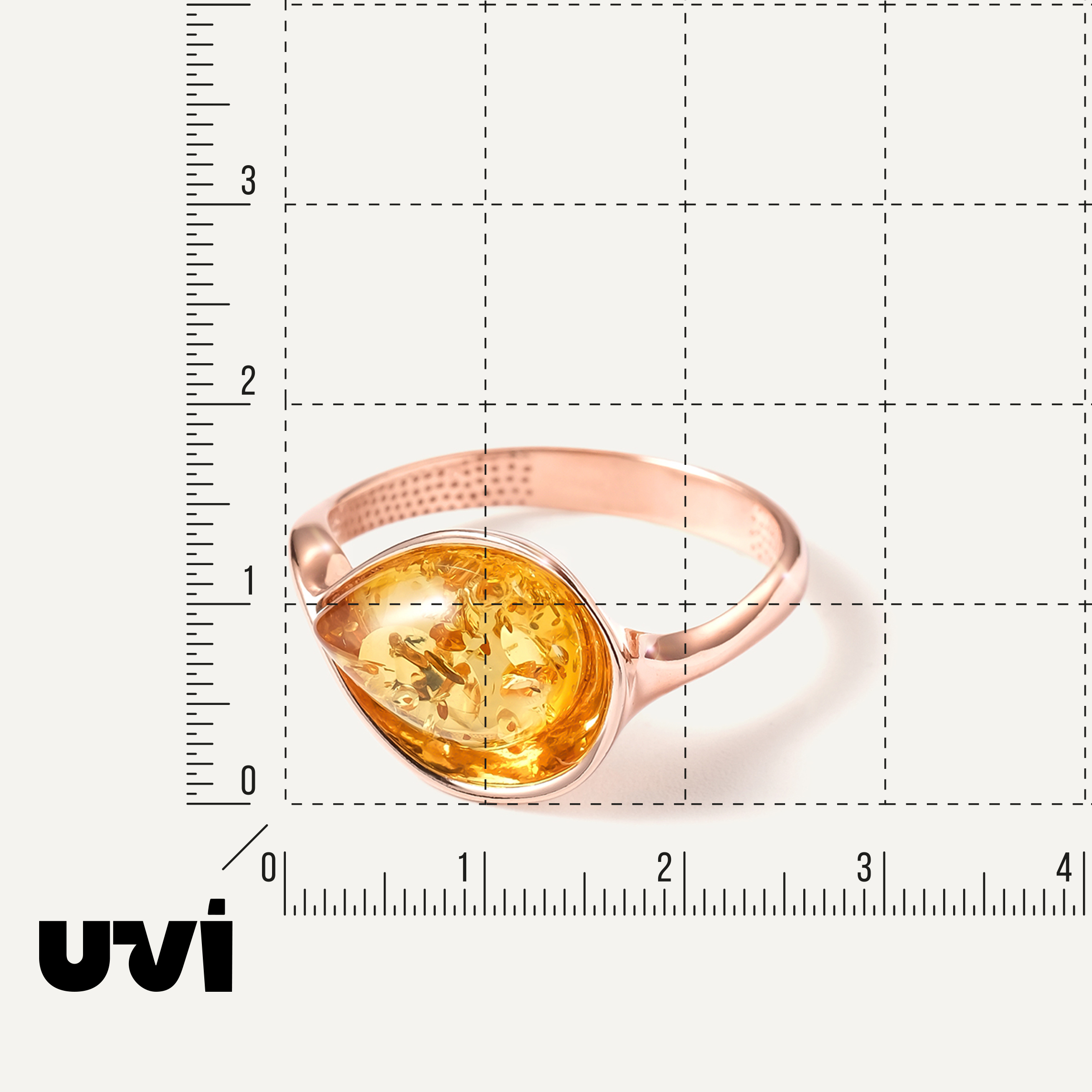 Серебряное кольцо с янтарем