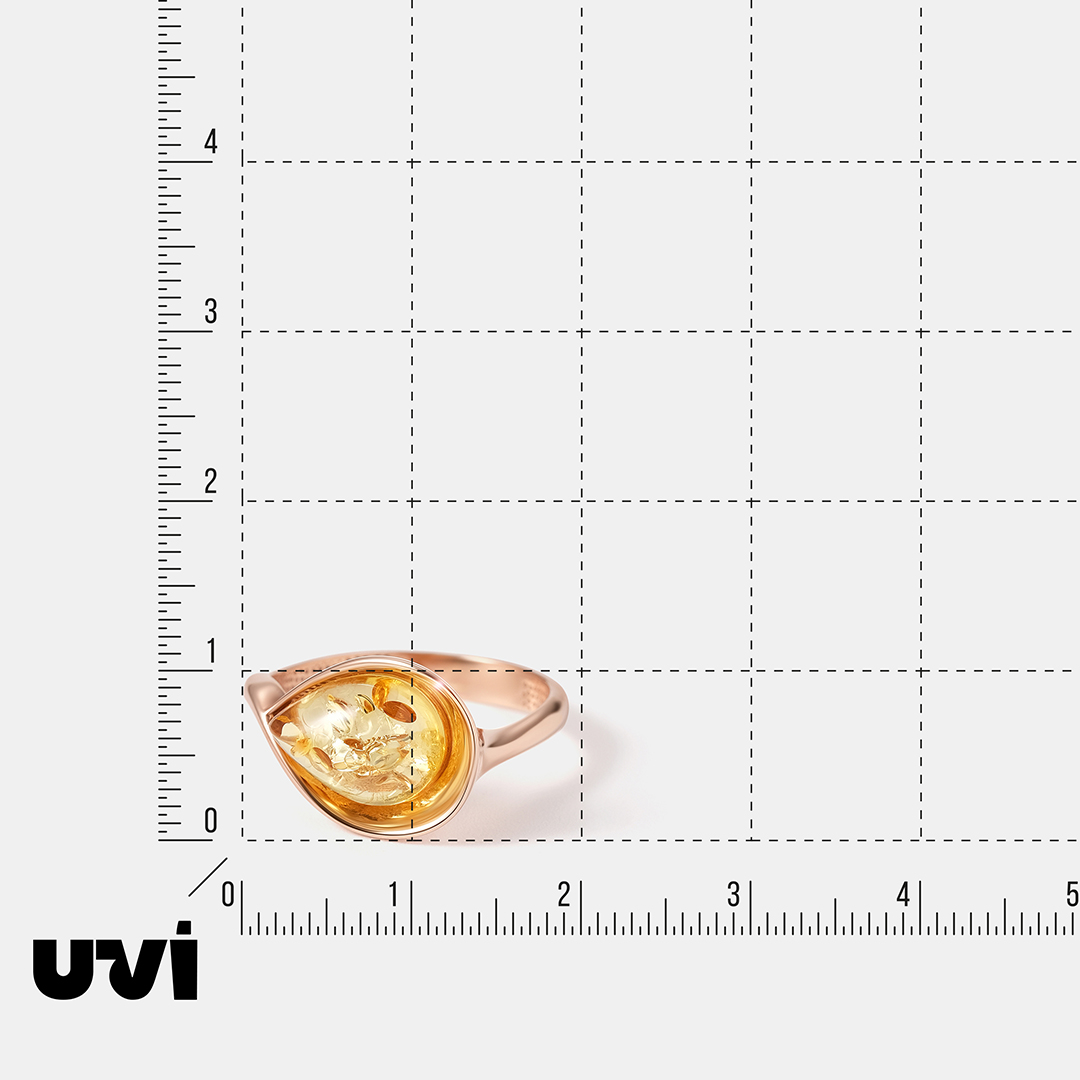 Серебряное кольцо с янтарем
