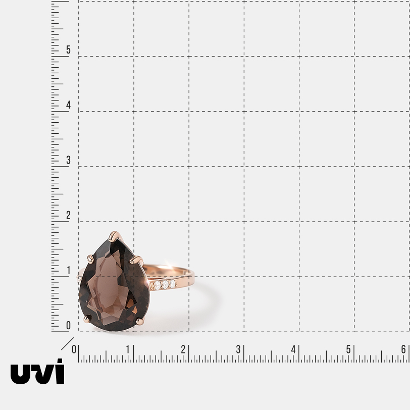 Серебряное кольцо с раухтопазом