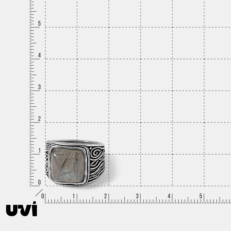 Серебряное кольцо с лабрадоритом