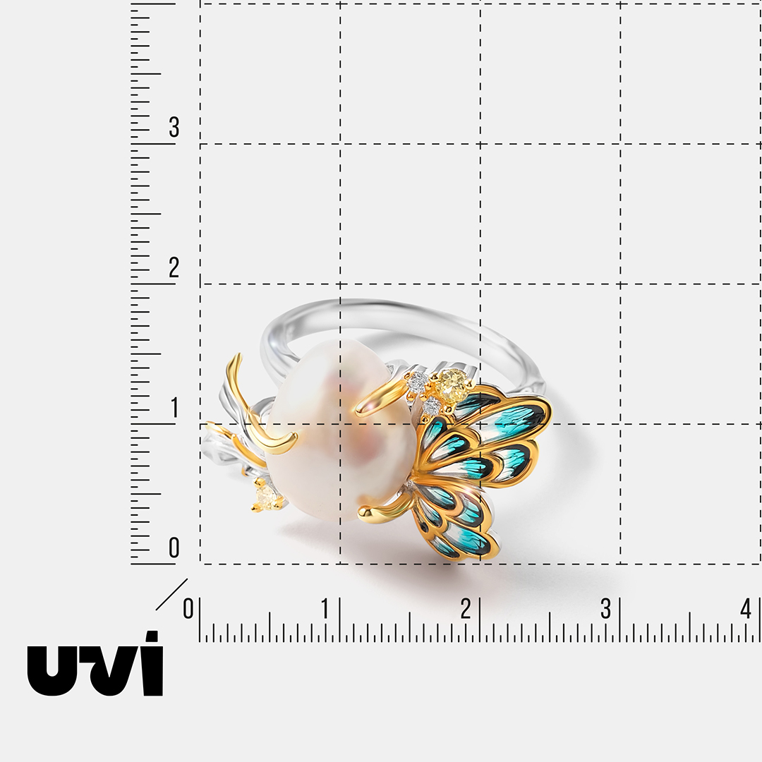 Серебряное кольцо с жемчугом Барокко