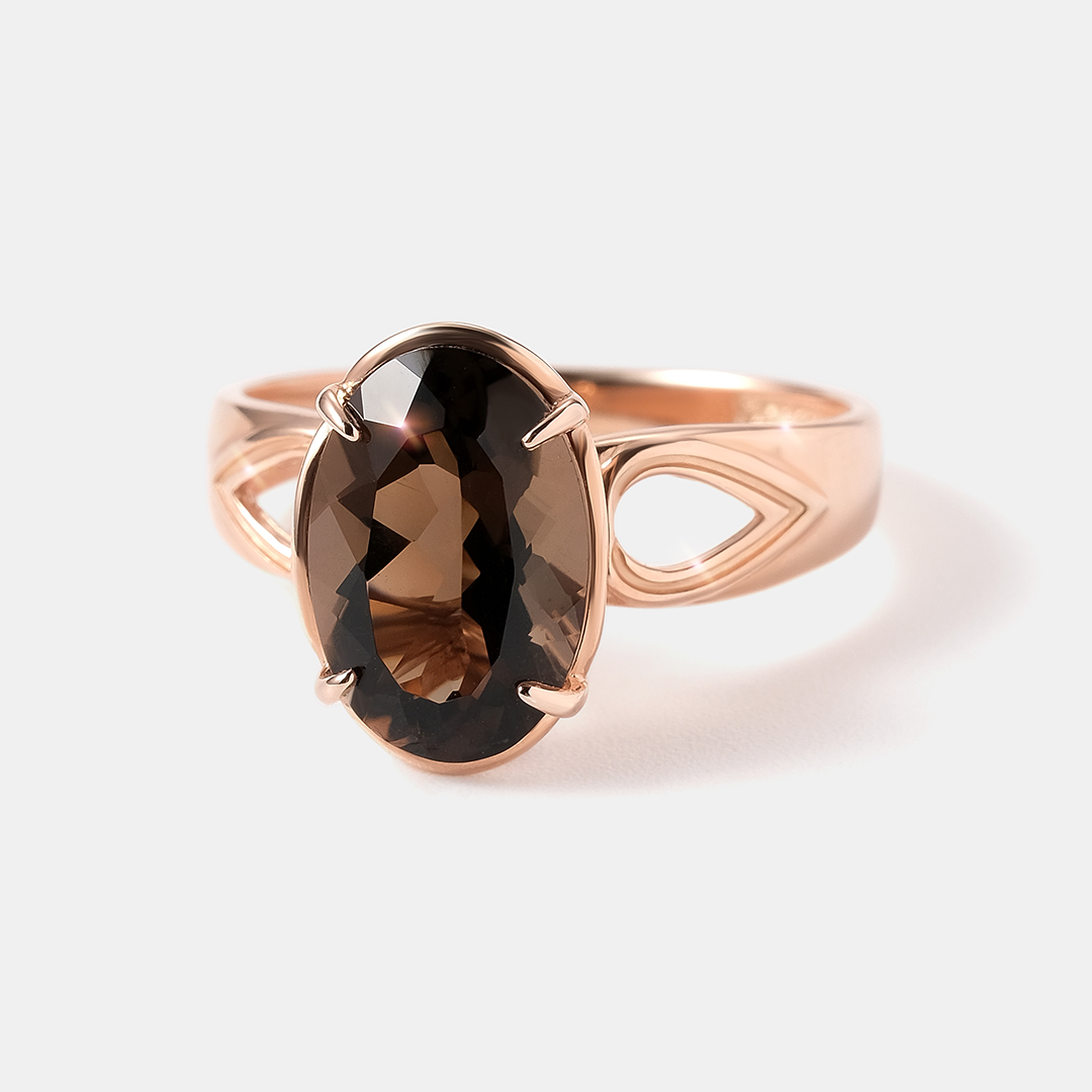 Серебряное кольцо с раухтопазом