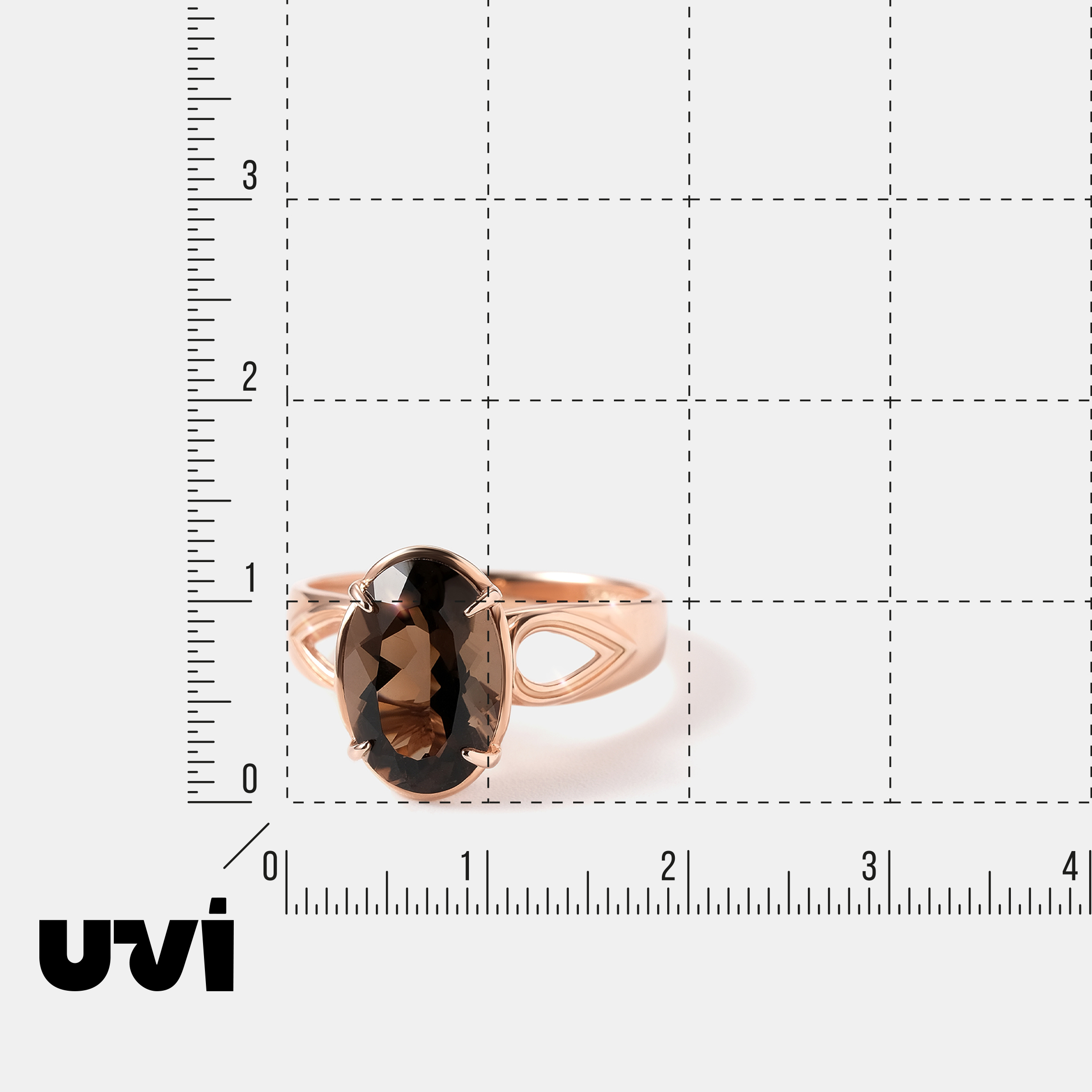 Серебряное кольцо с раухтопазом