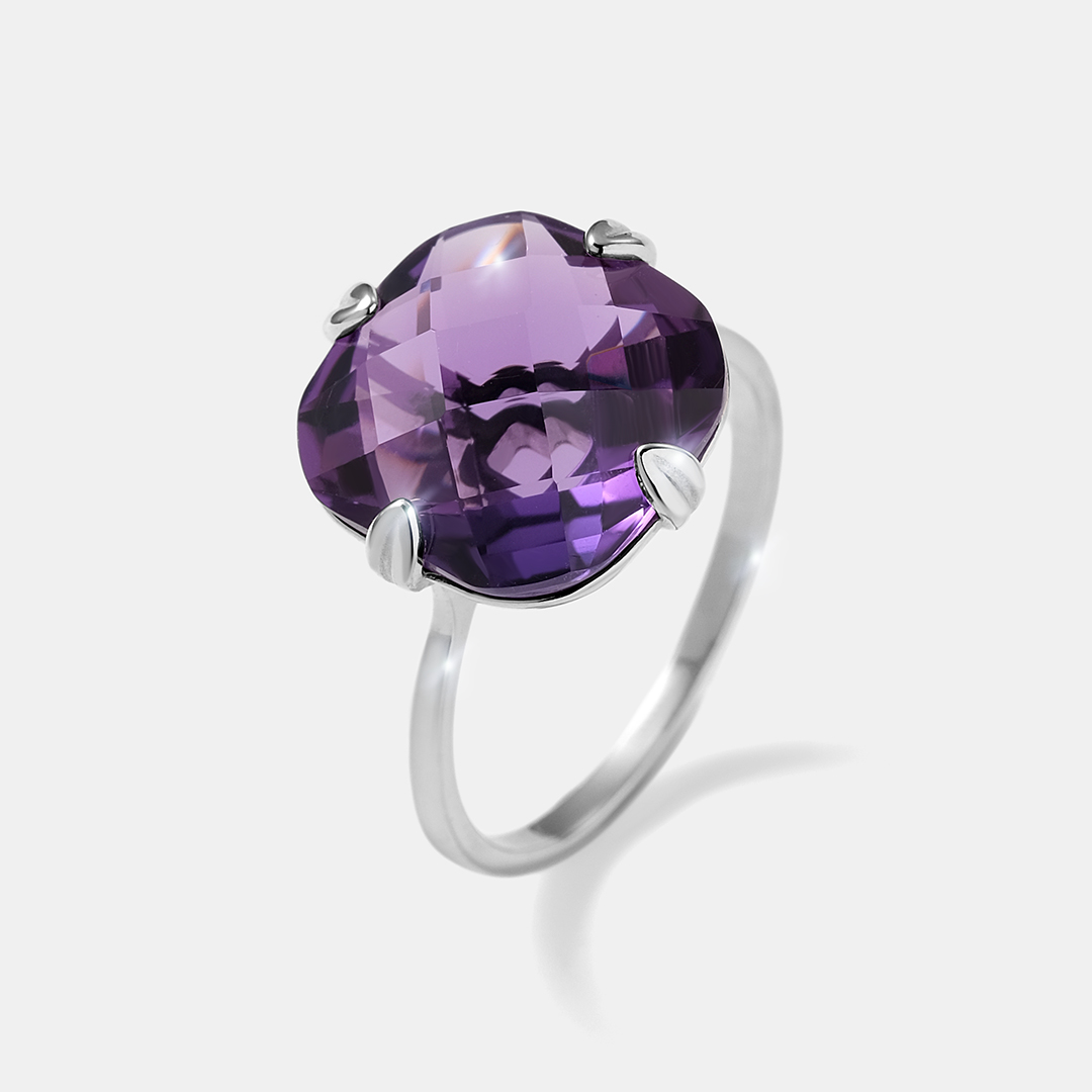 Серебряное кольцо с аметистом