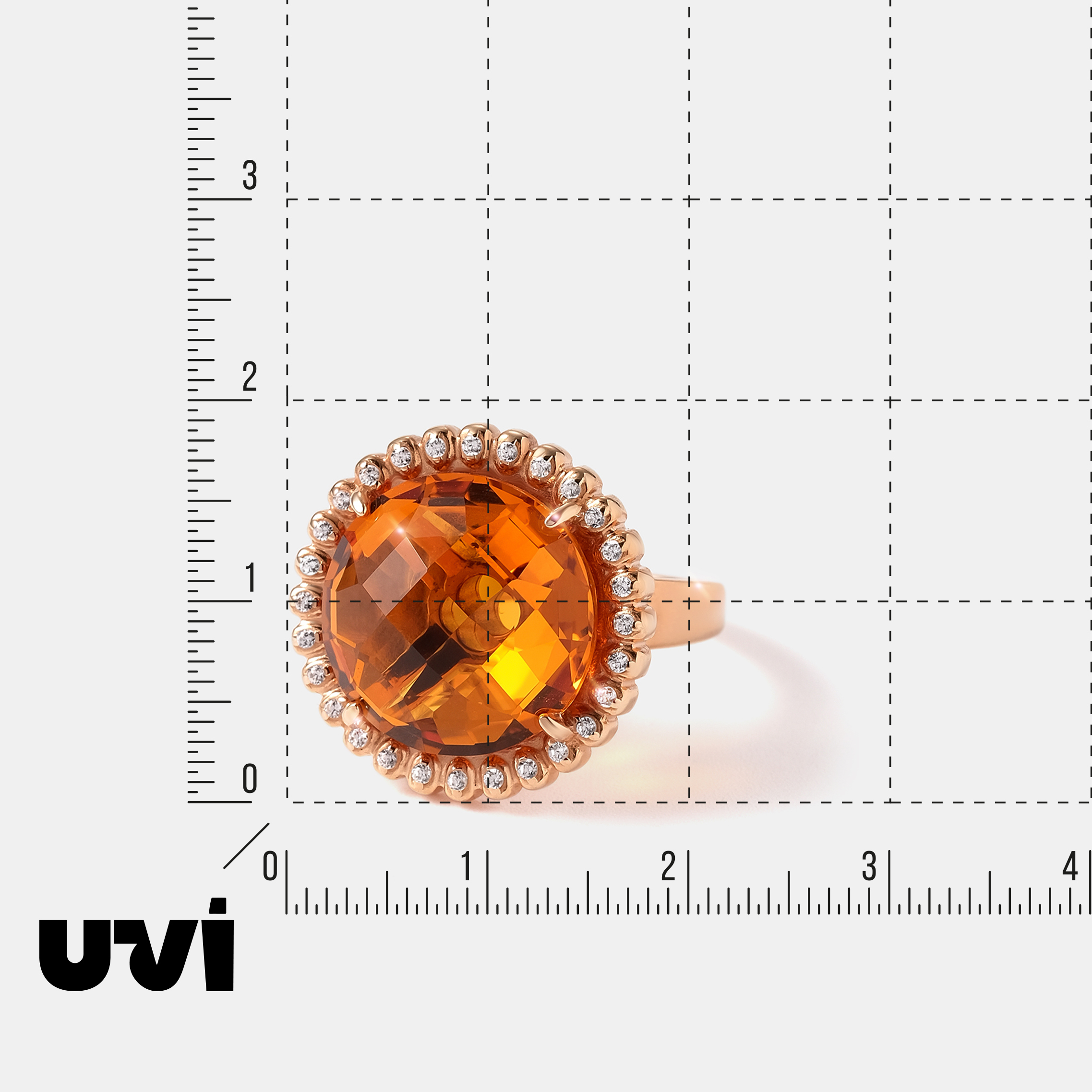 Серебряное кольцо с цитрином