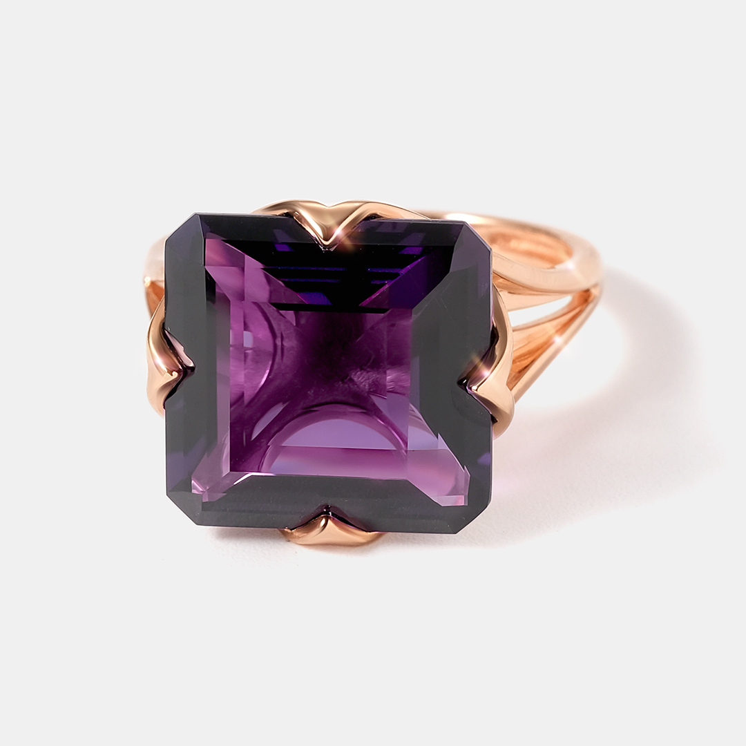 Серебряное кольцо с аметистом