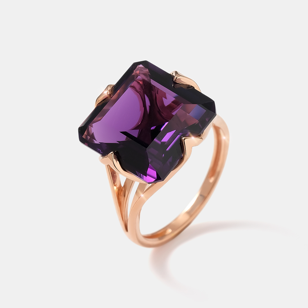 Серебряное кольцо с аметистом