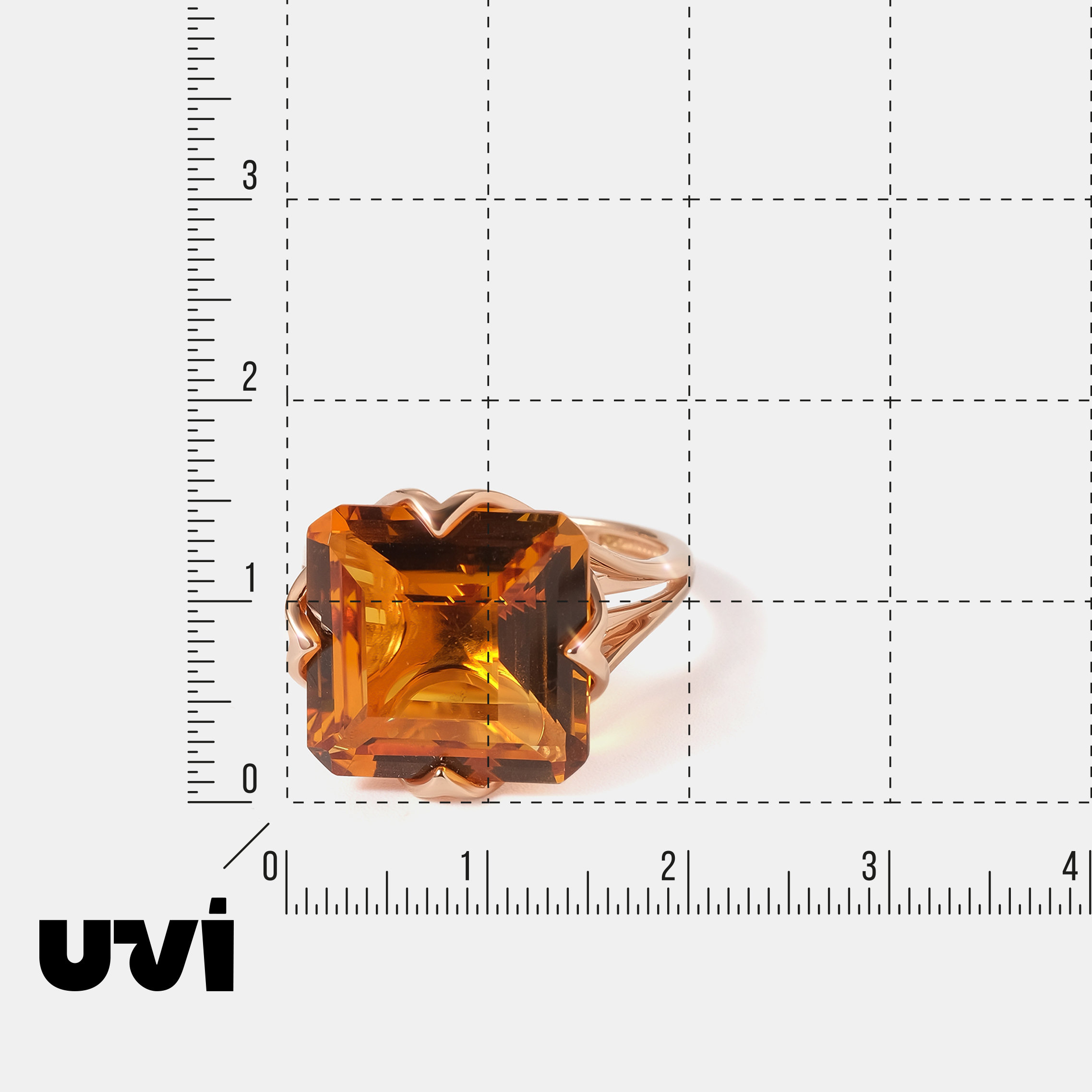 Серебряное кольцо с цитрином