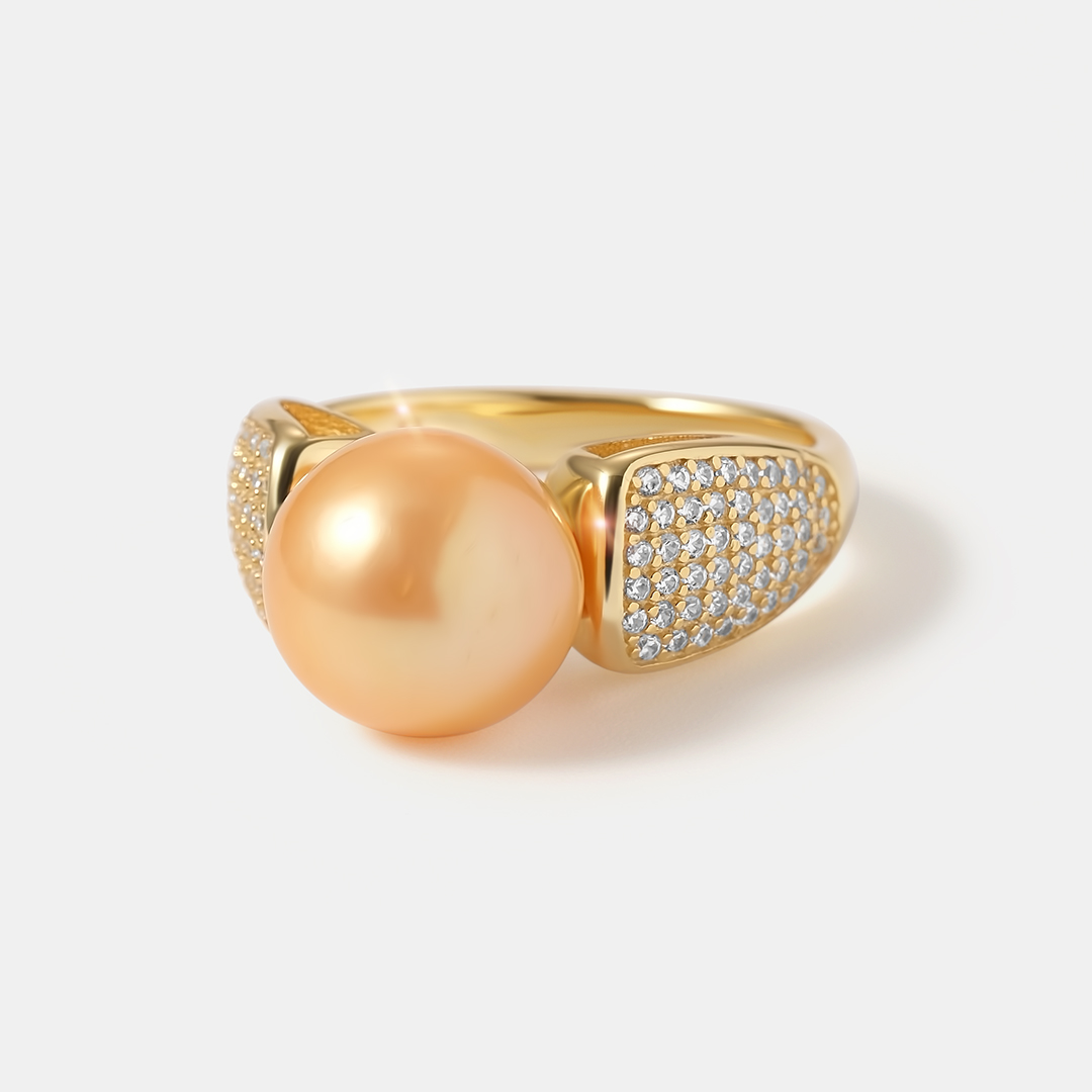 Серебряное кольцо с жемчугом Эдисон