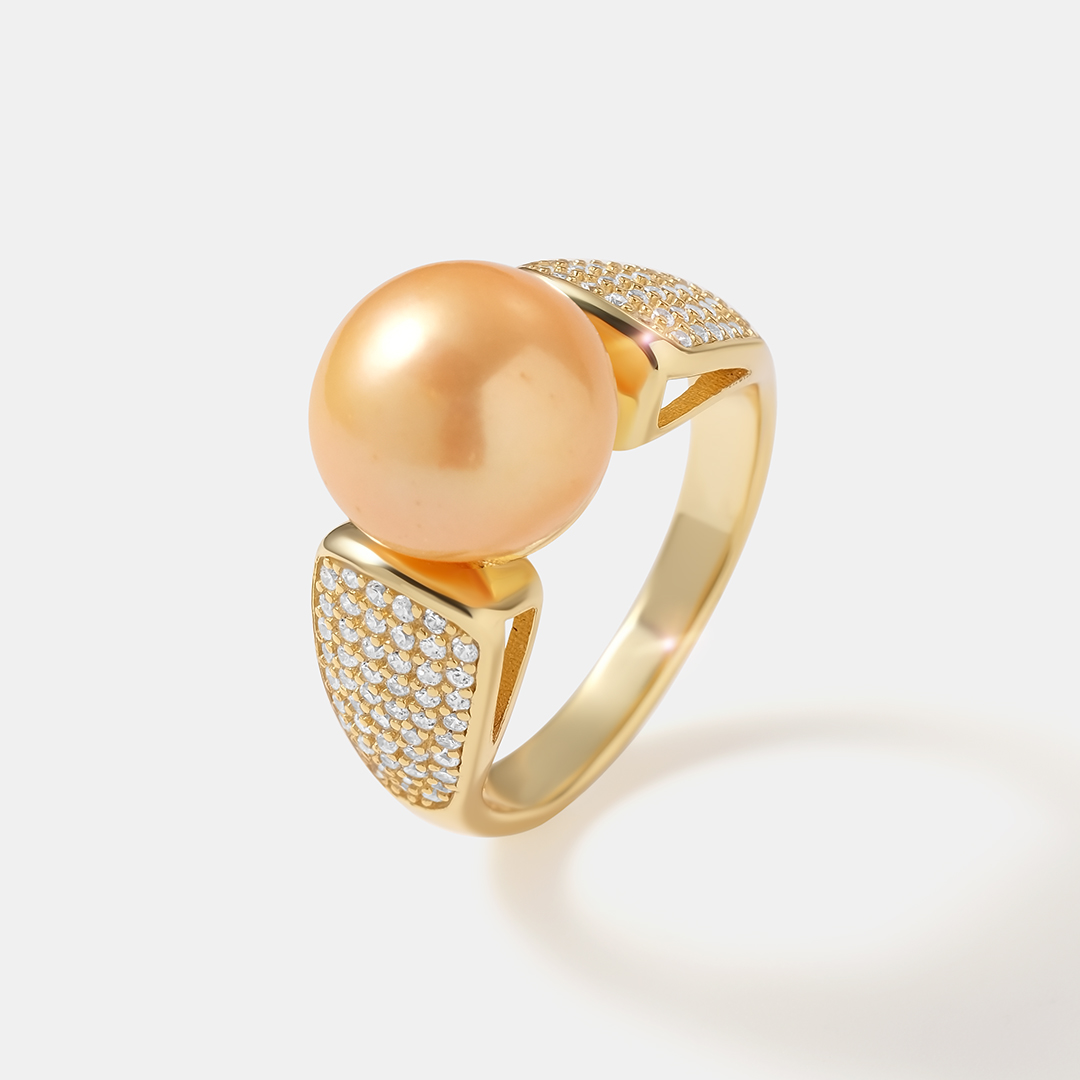 Серебряное кольцо с жемчугом Эдисон