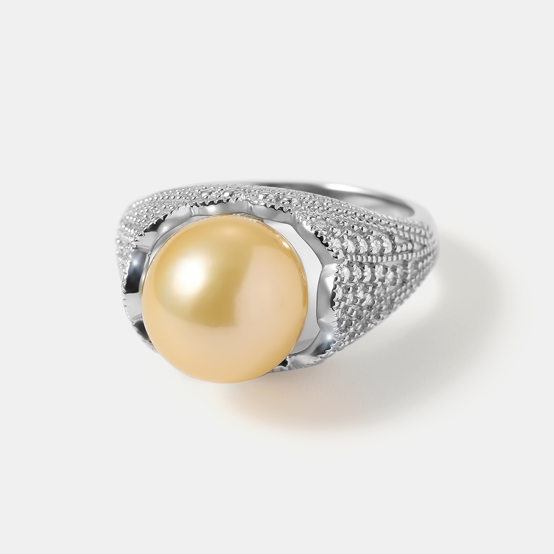 Серебряное кольцо с жемчугом Эдисон