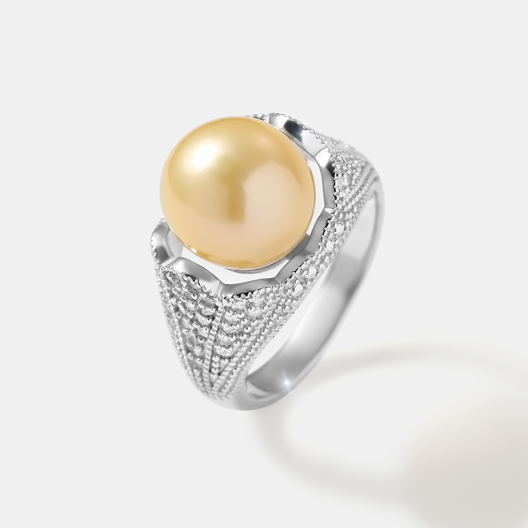 Серебряное кольцо с жемчугом Эдисон