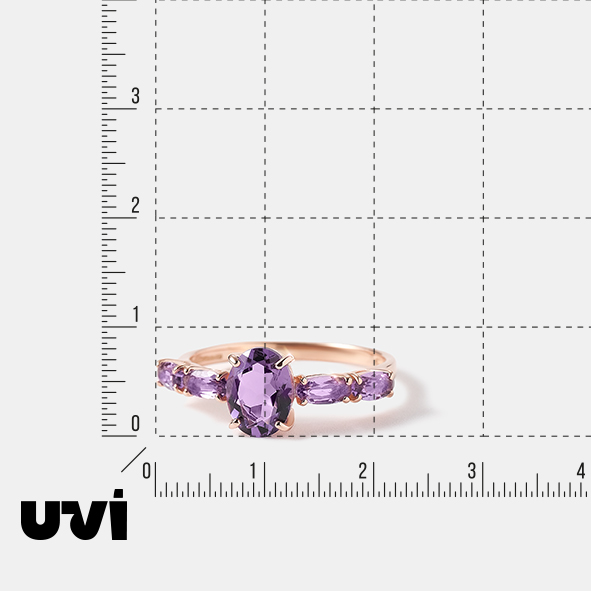 Серебряное кольцо с аметистами