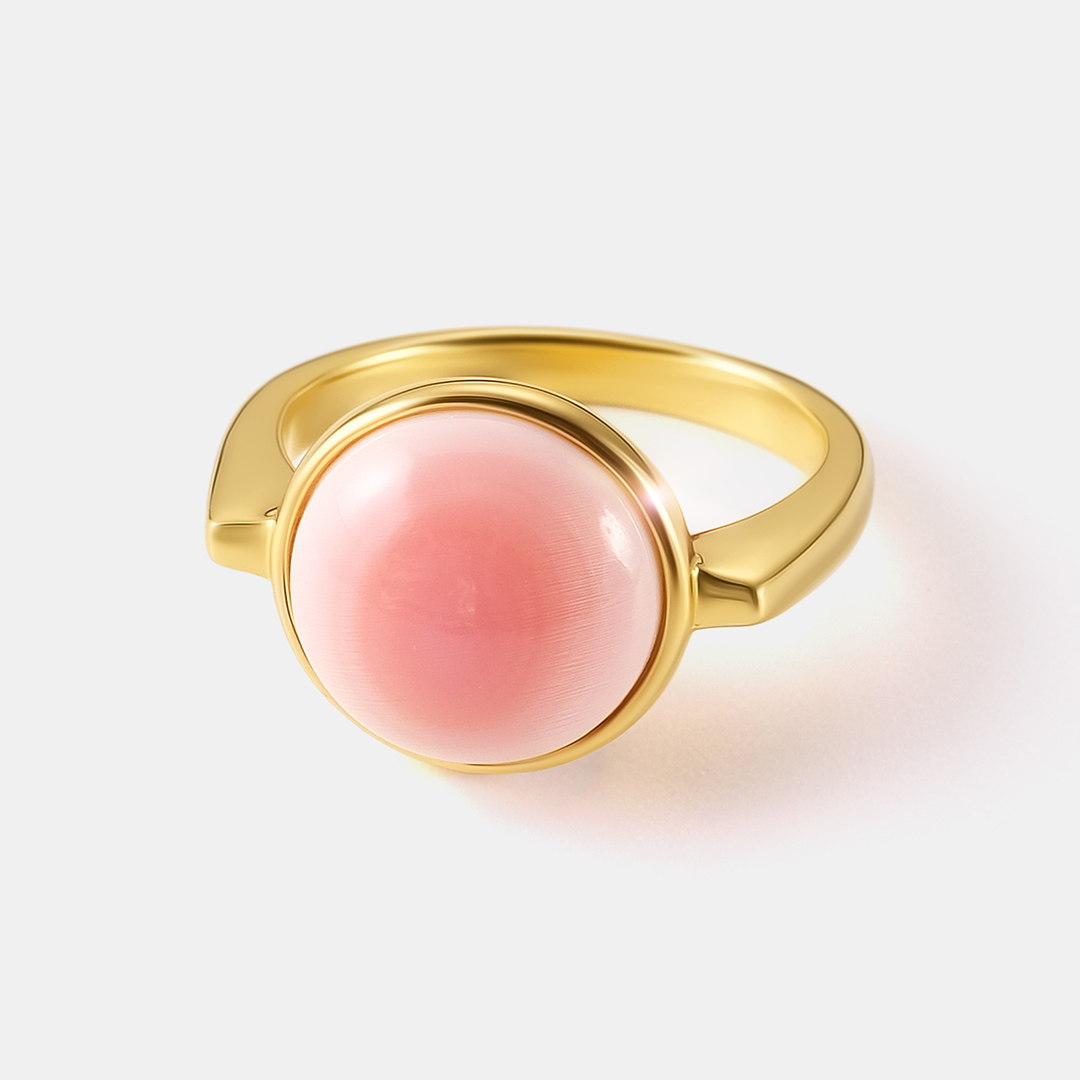 Серебряное кольцо с кораллом