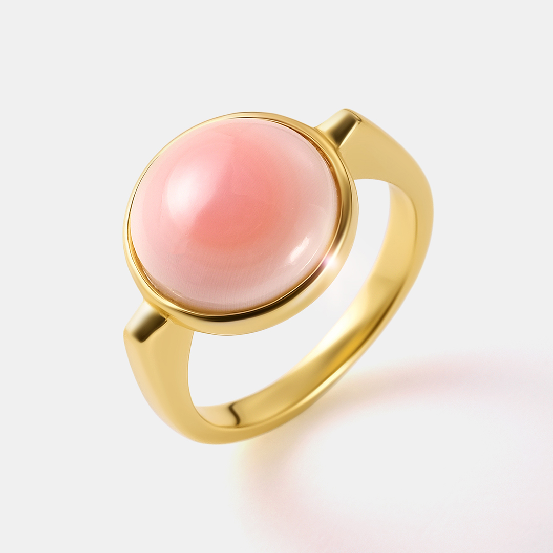 Серебряное кольцо с кораллом