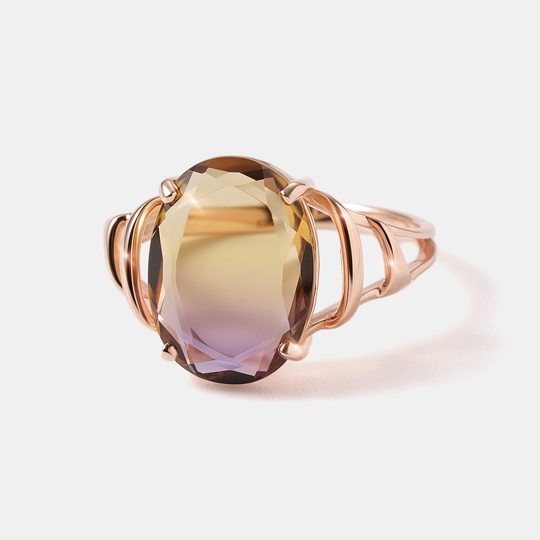 Серебряное кольцо с аметрином