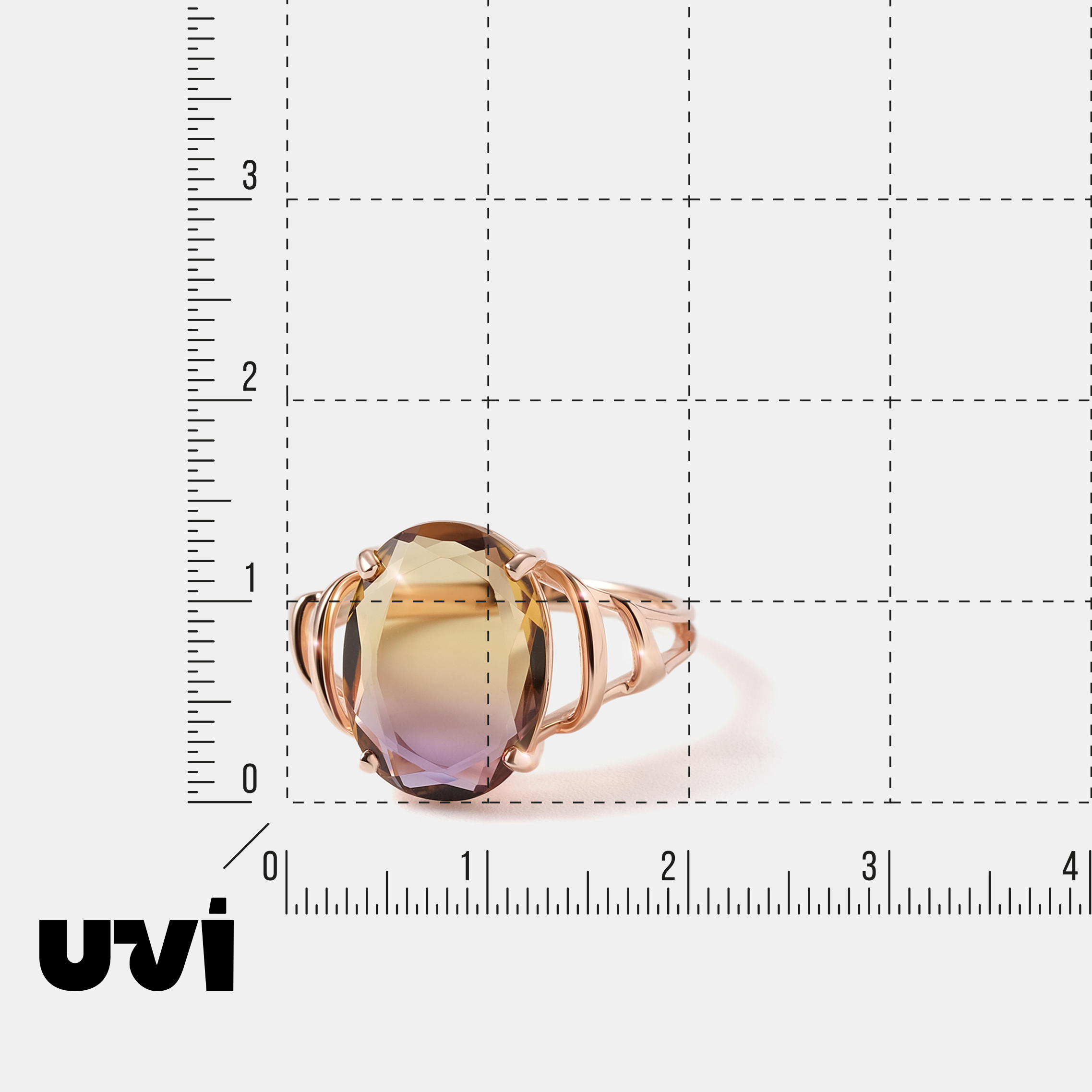 Серебряное кольцо с аметрином