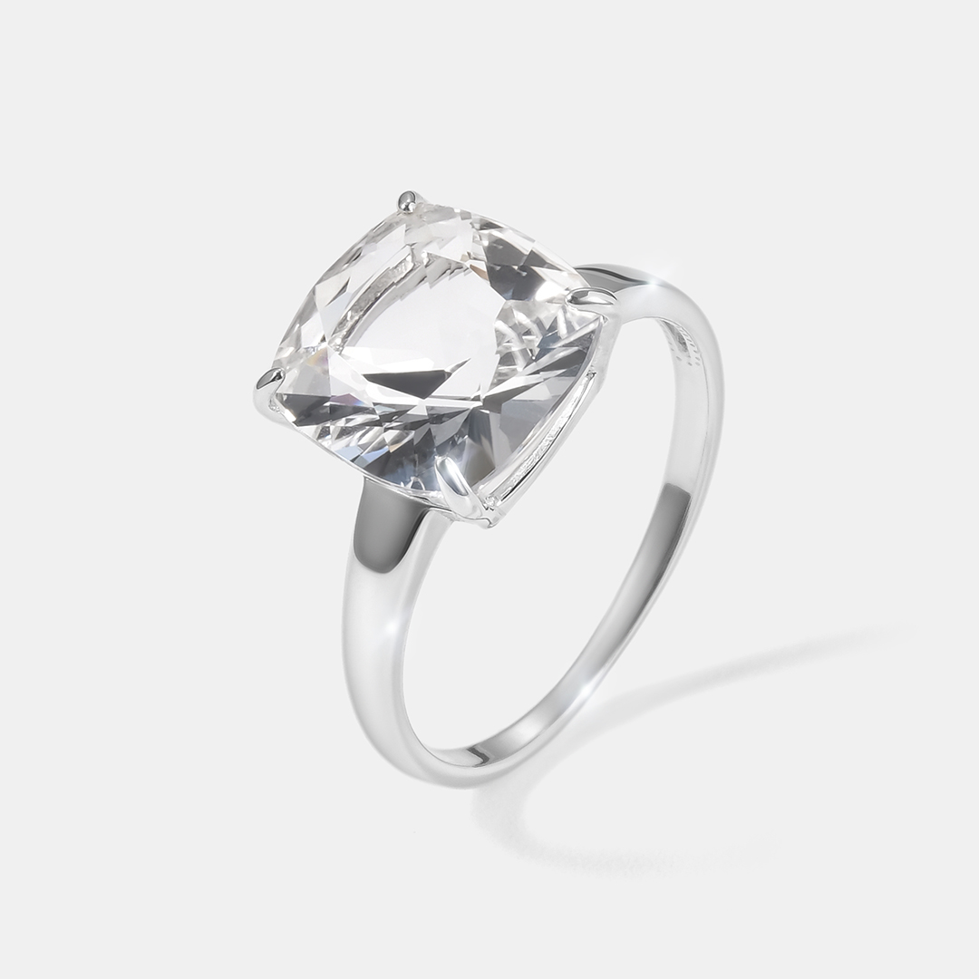 Серебряное кольцо с горным хрусталем