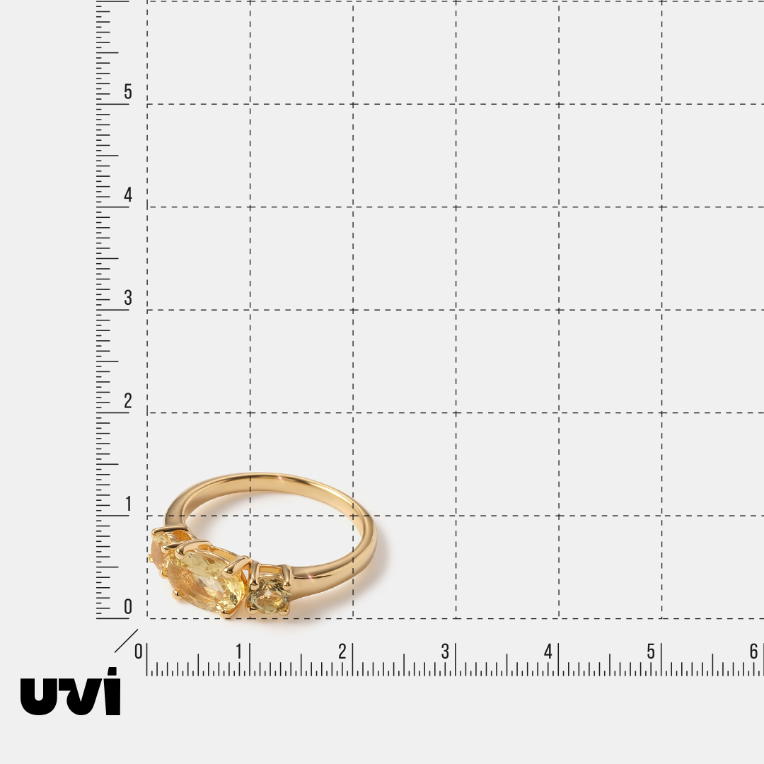 Серебряное кольцо с гелиодорами